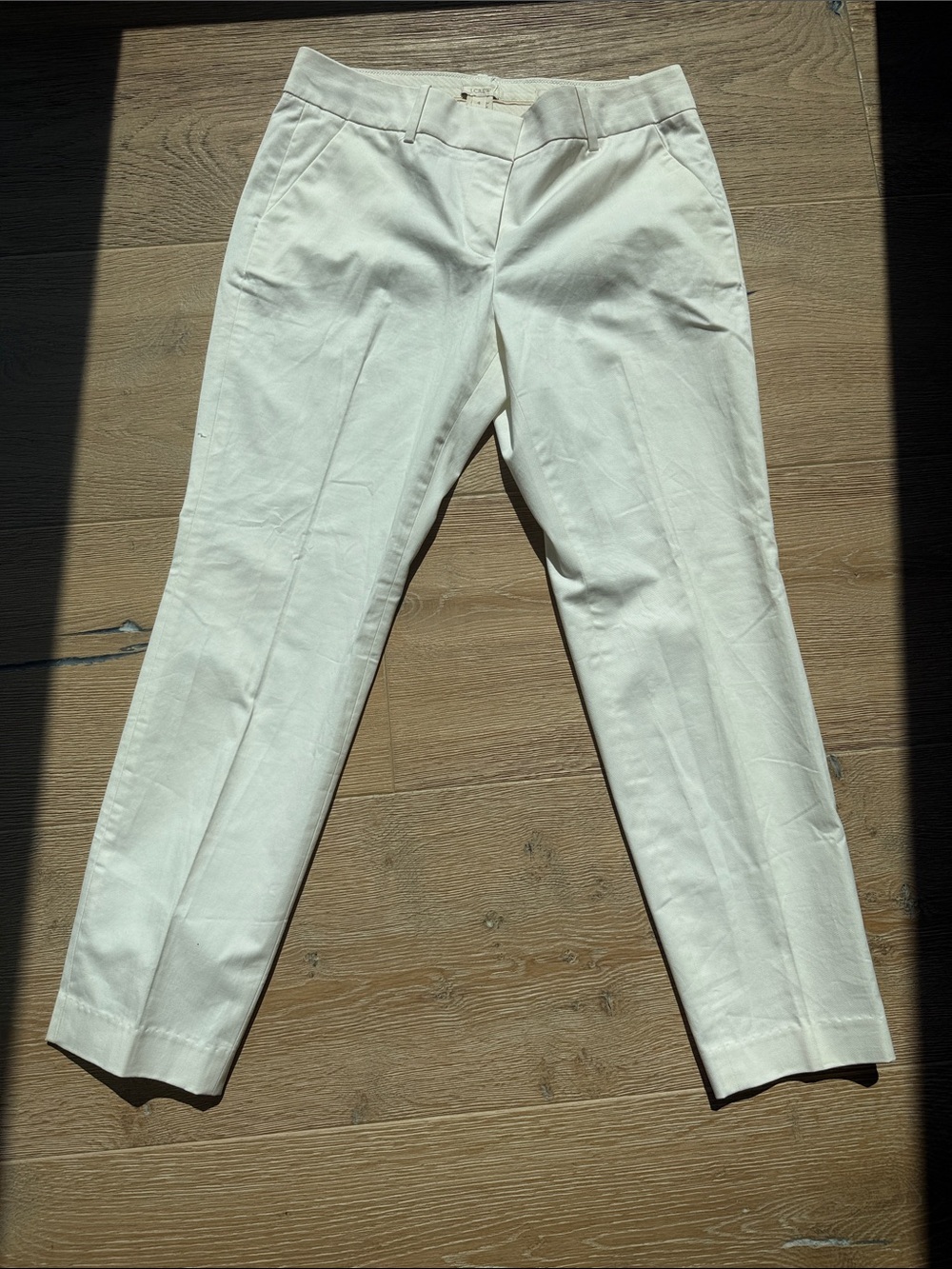J. Crew Women’s Cream Capris - Tailored Straight Fit